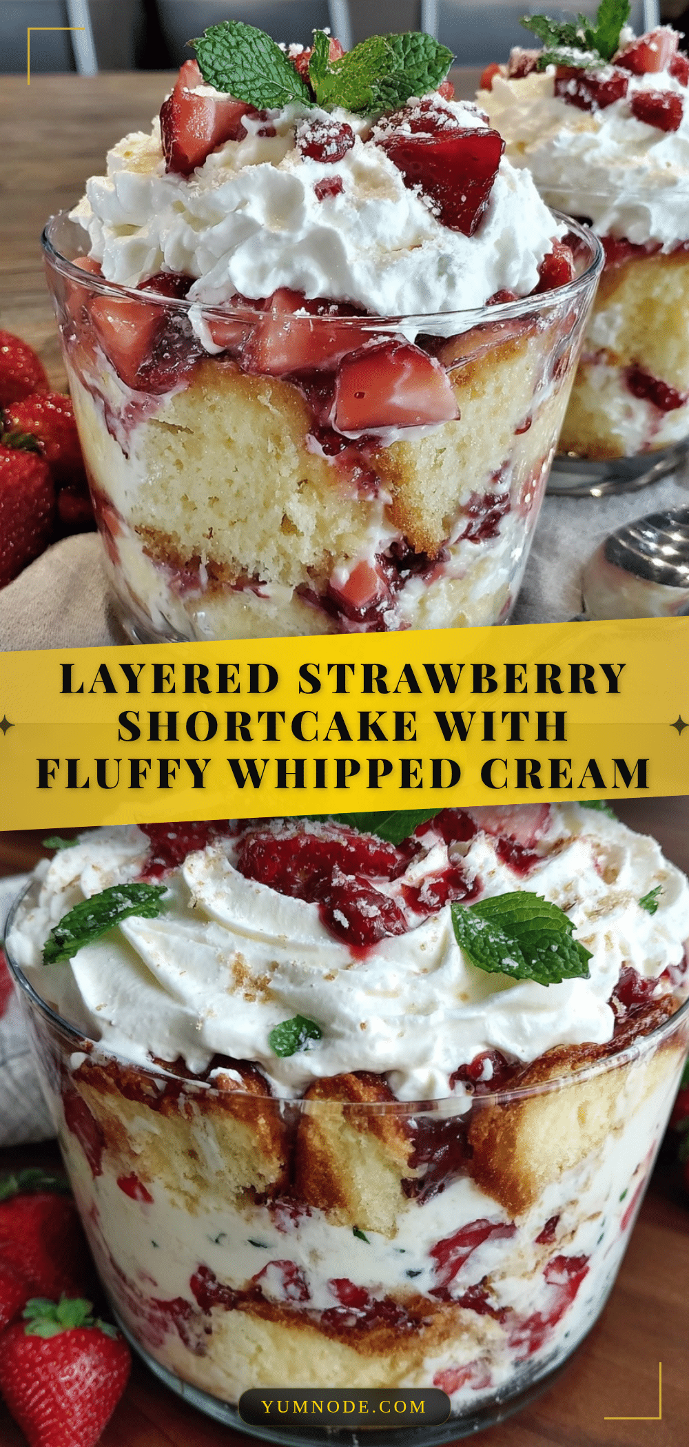 fresh strawberry shortcake trifle recipe