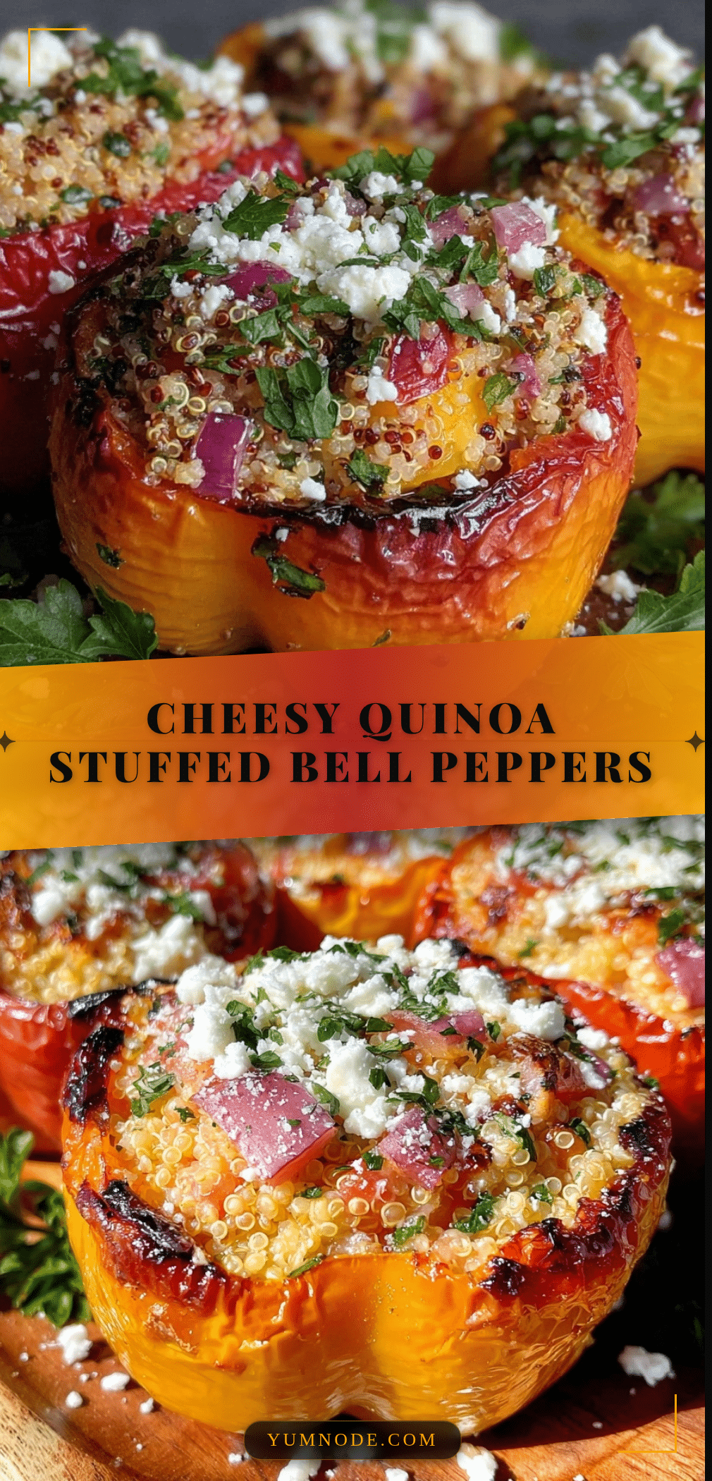 fresh stuffed bell peppers with quinoa and feta recipe