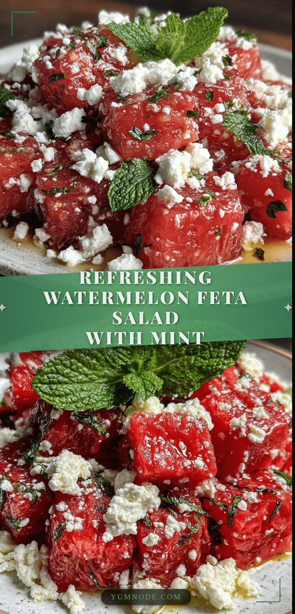 fresh watermelon feta salad with mint recipe