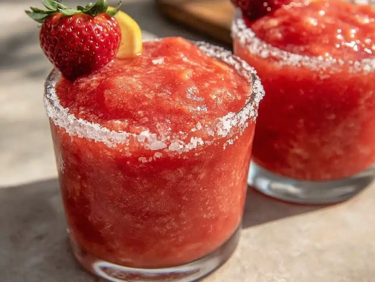 frozen strawberry margaritas preparation steps