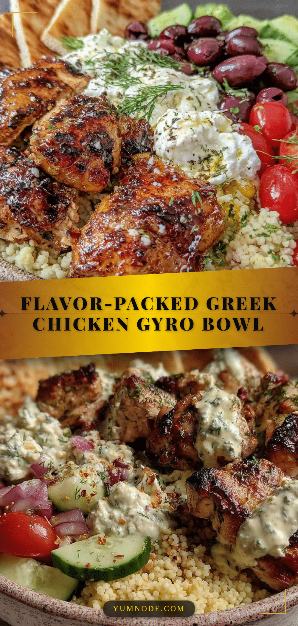 greek chicken gyro bowl recipe