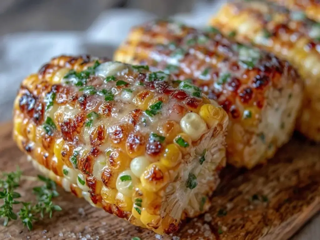 grilled corn on the cob with herb butter - featured image