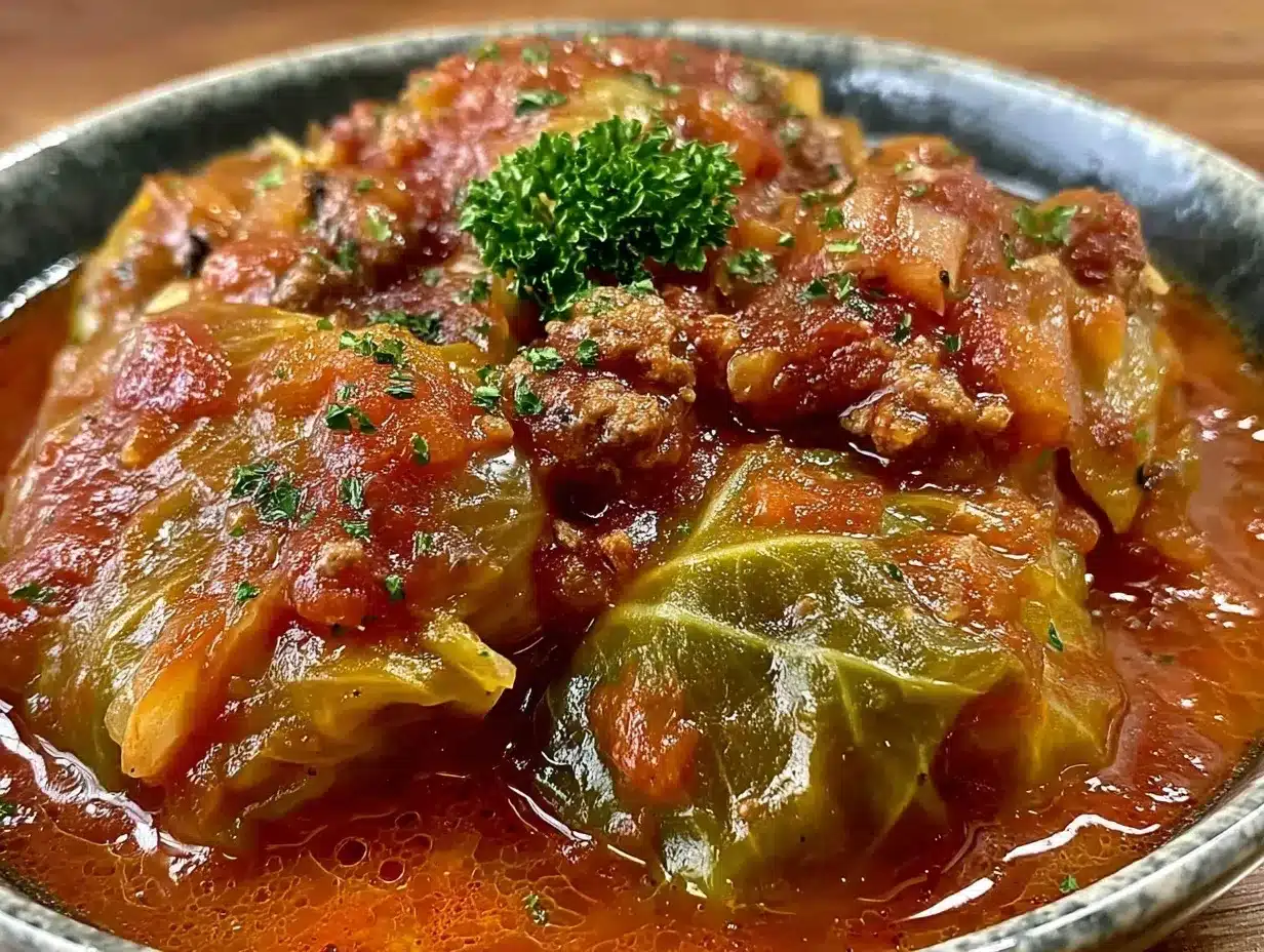 hearty unstuffed cabbage roll soup preparation steps