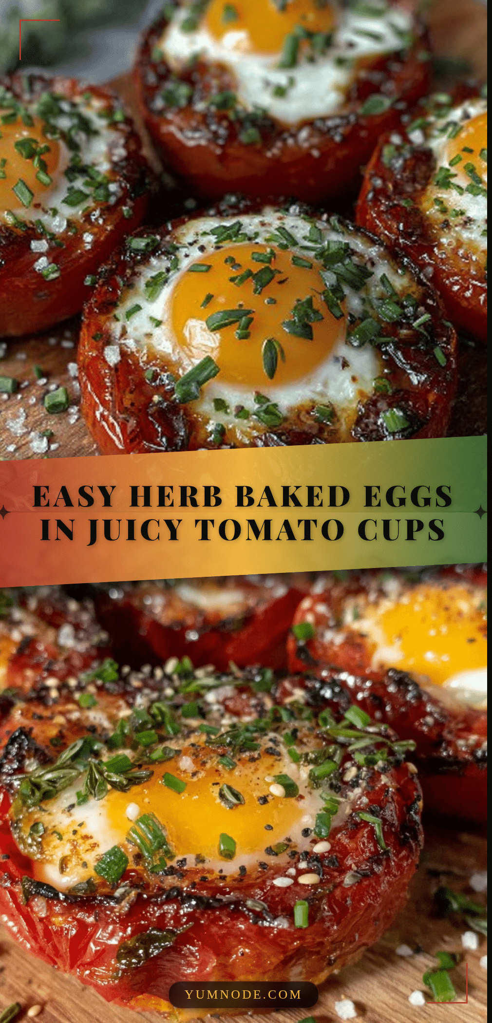 herb baked eggs in tomato cups recipe