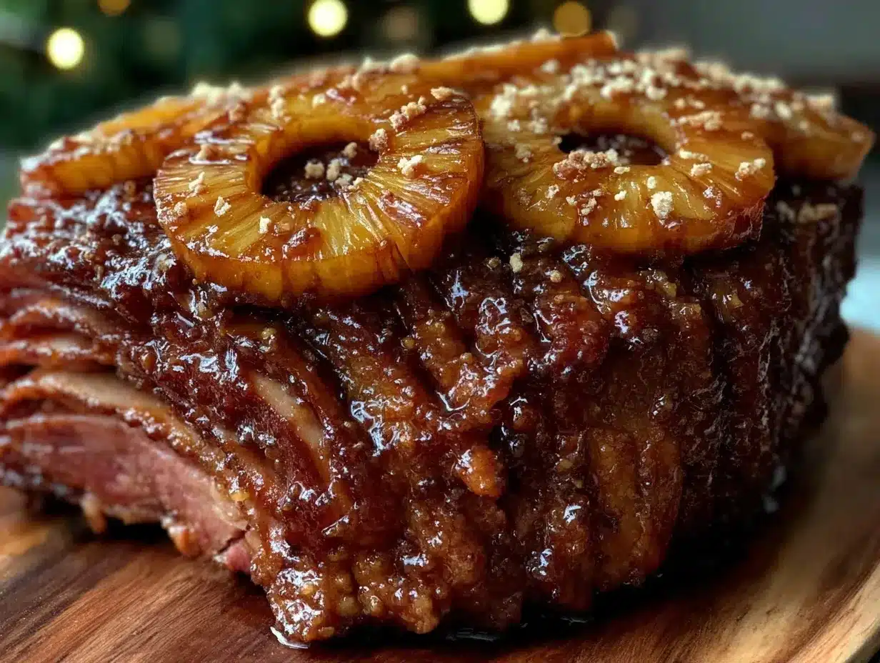 Honey Bourbon Glazed Ham preparation steps