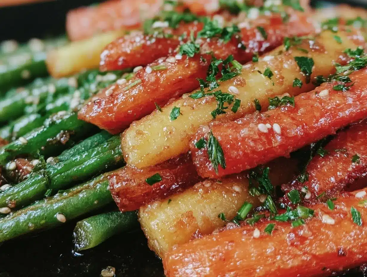 honey glazed carrots and green beans preparation steps