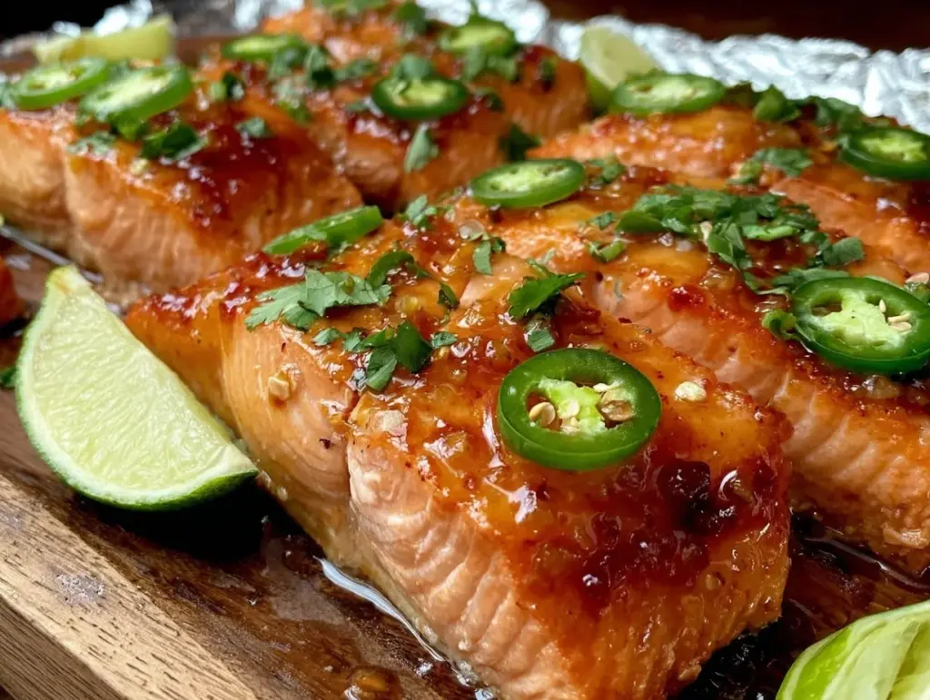 honey lime salmon foil packets - featured image