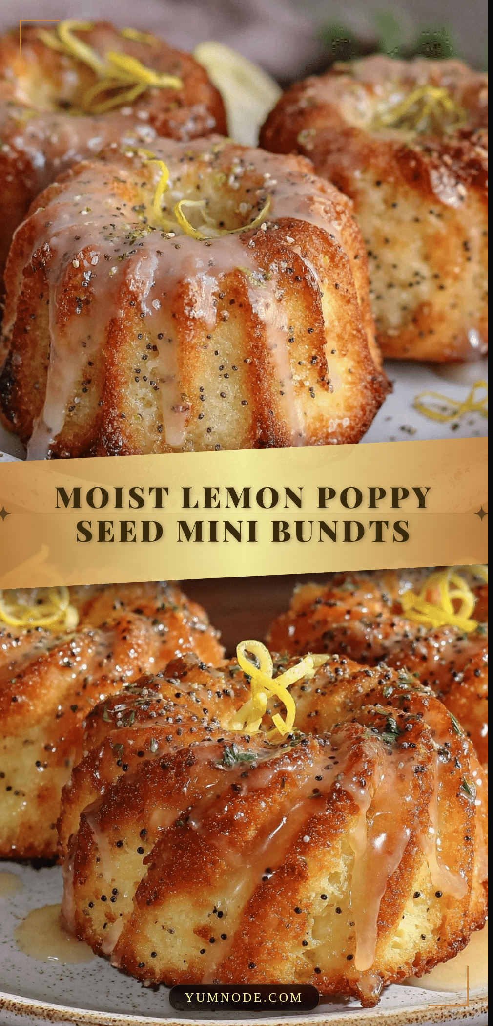 lemon poppy seed mini bundt cakes recipe