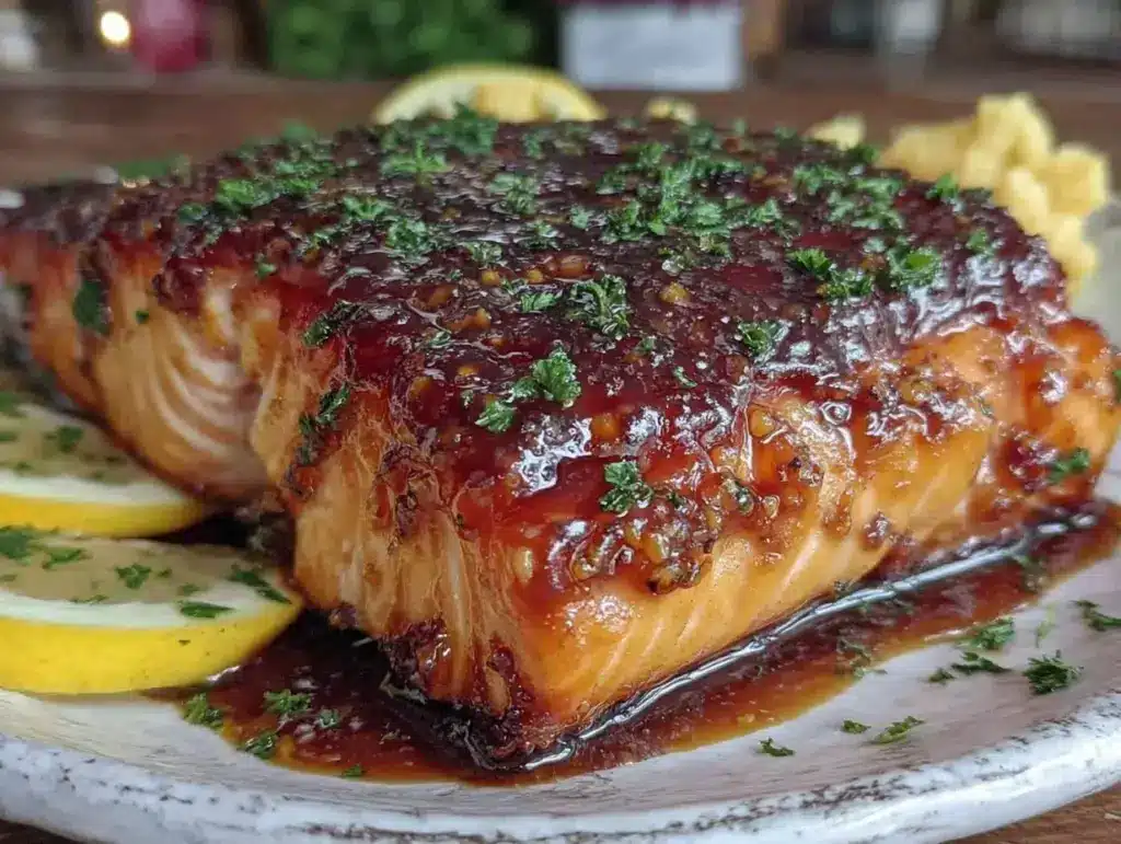 maple dijon baked salmon - featured image