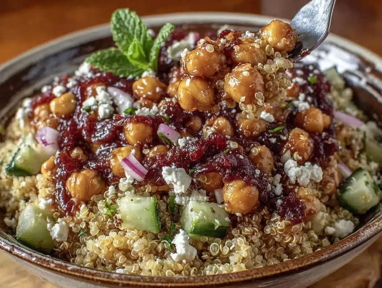Mediterranean quinoa bowl preparation steps