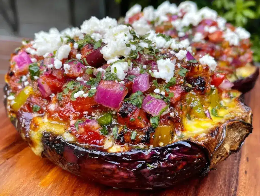 Mediterranean stuffed eggplant - featured image