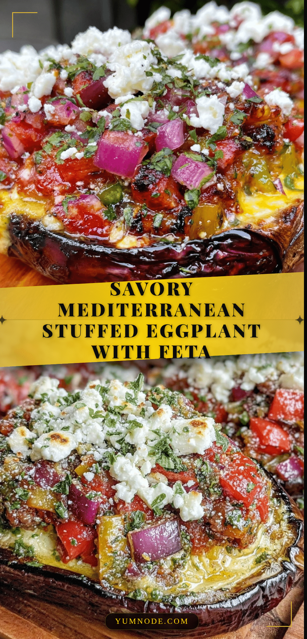Mediterranean stuffed eggplant recipe