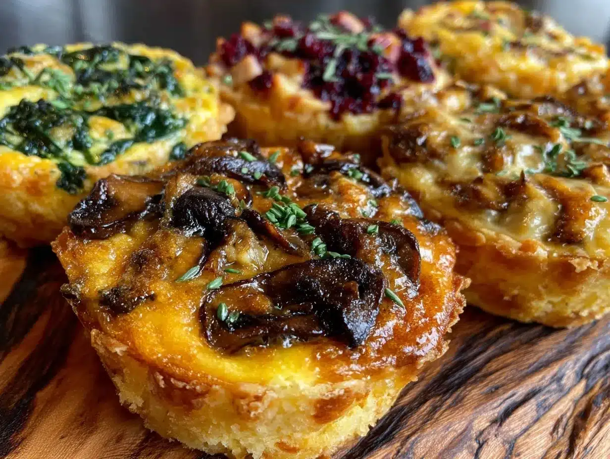 mini quiche trio recipe preparation steps
