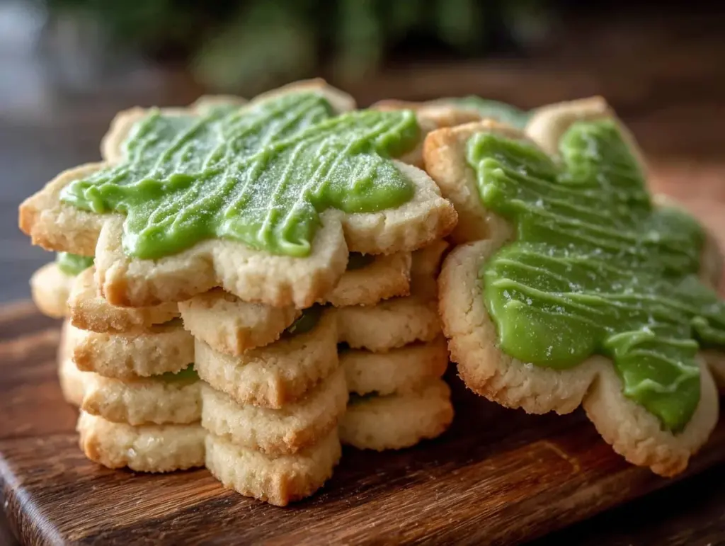 mini shamrock sugar cookies - featured image