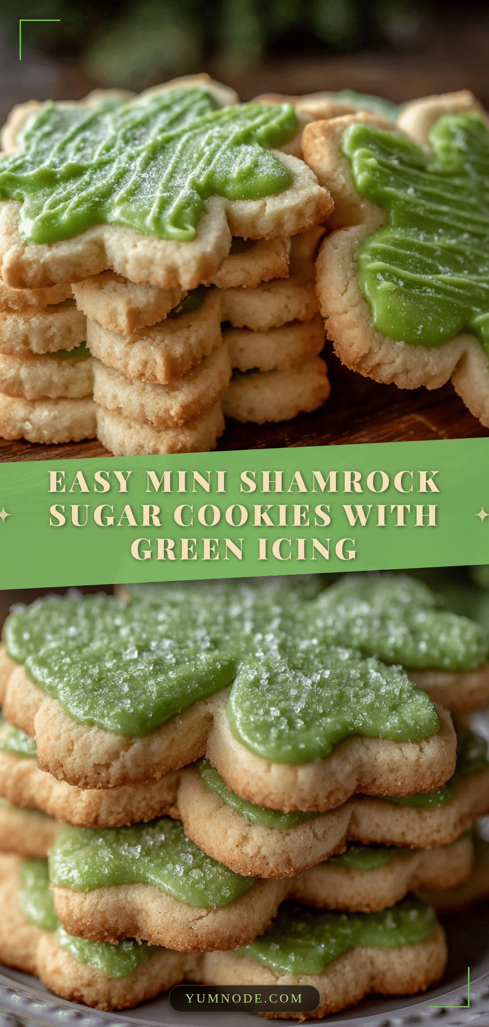 mini shamrock sugar cookies recipe