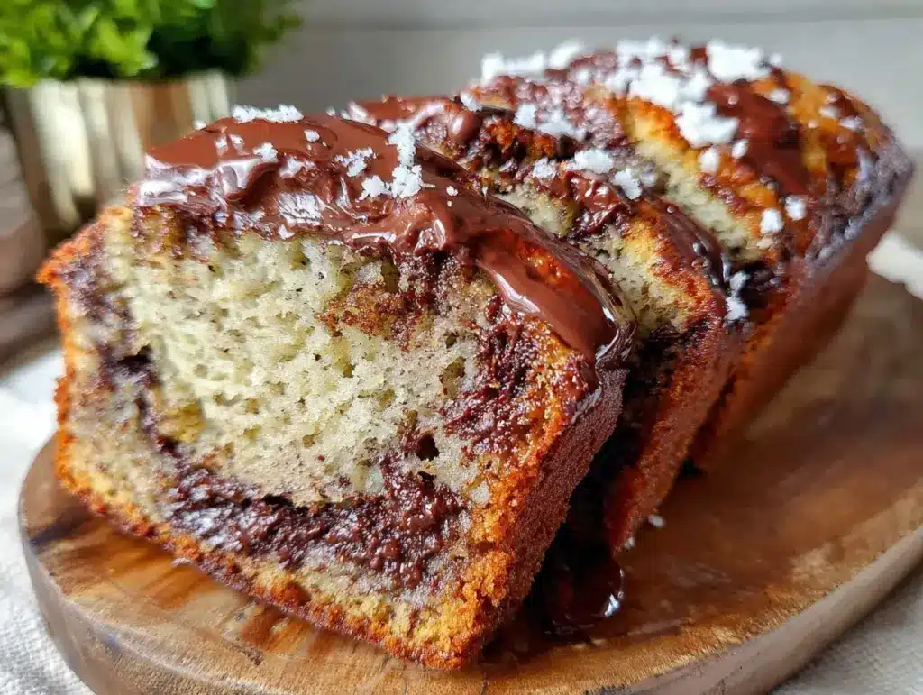 moist chocolate swirl banana bread - featured image