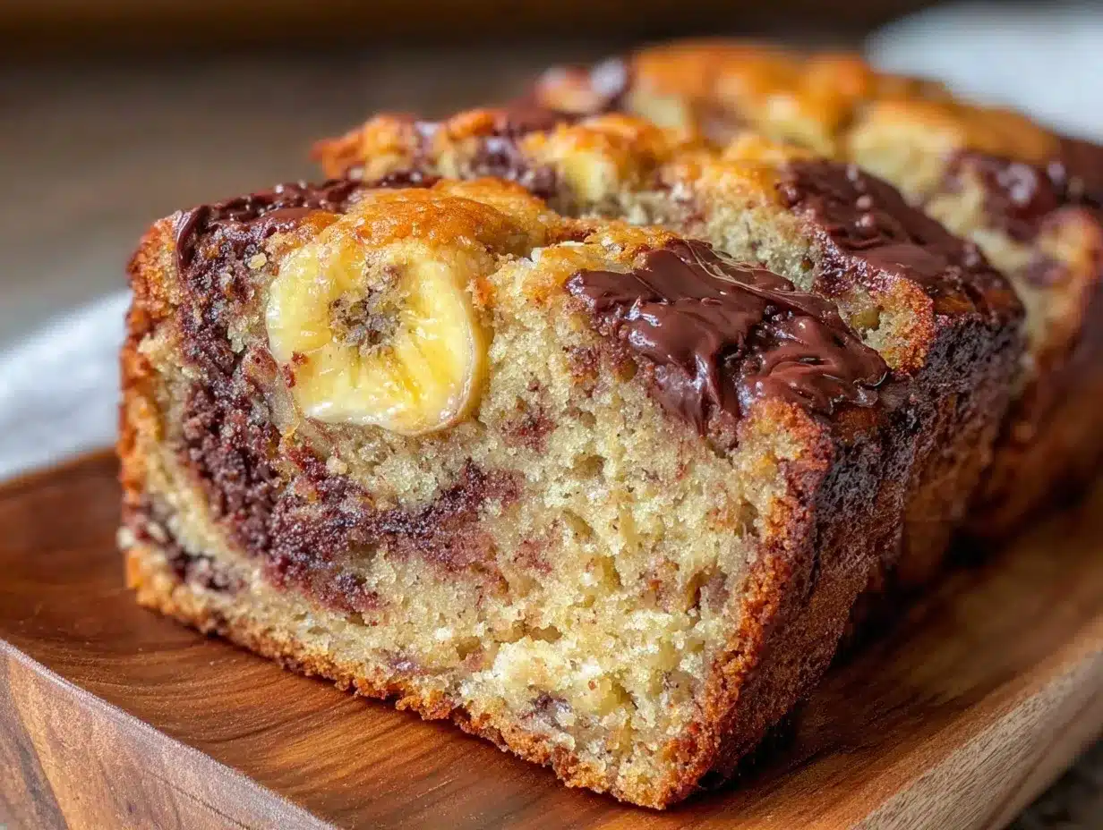moist chocolate swirl banana bread preparation steps