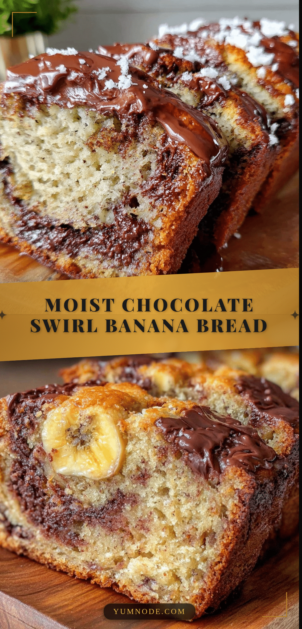 moist chocolate swirl banana bread recipe