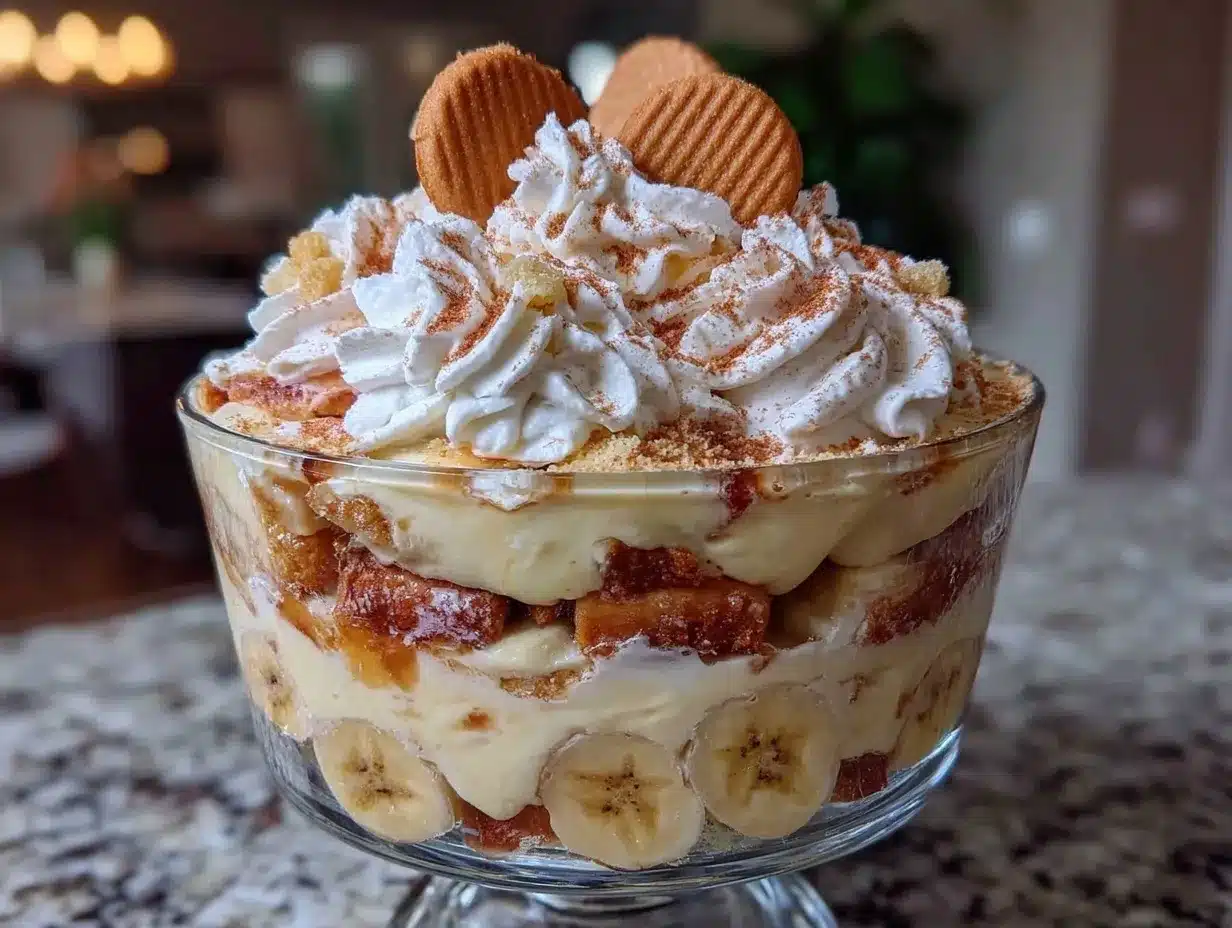 no bake banana pudding trifle preparation steps