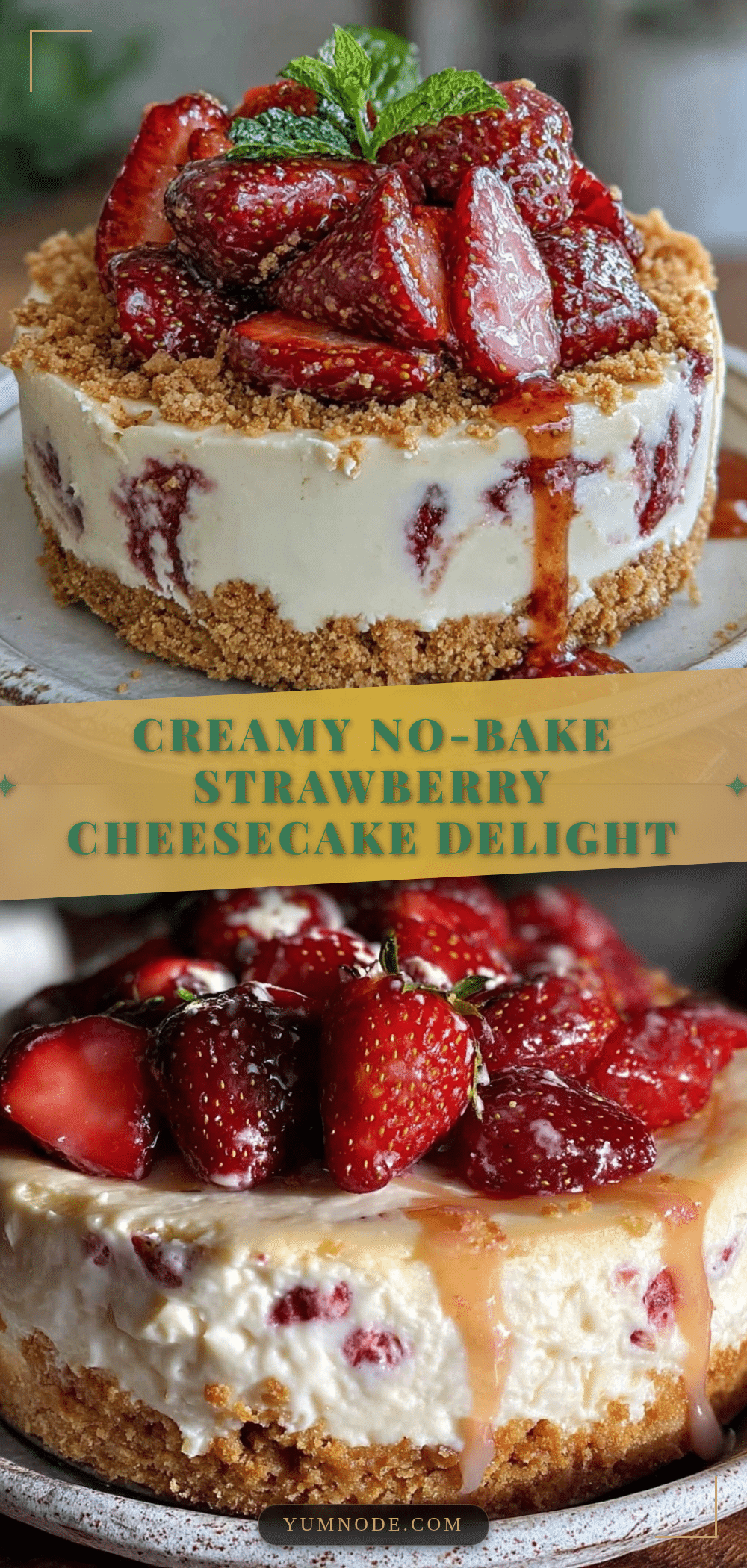 no-bake strawberry cheesecake recipe