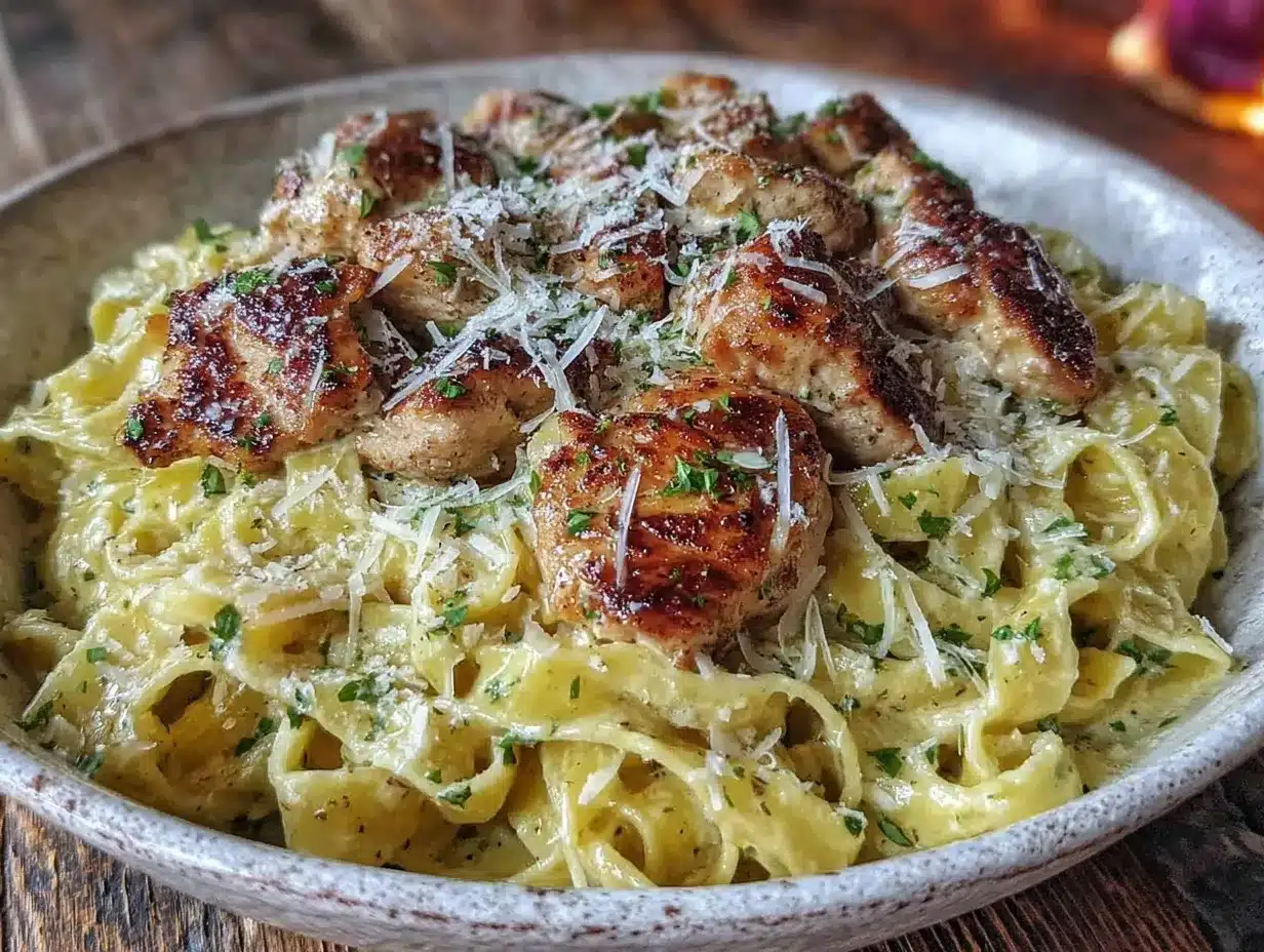one-pot chicken alfredo pasta preparation steps