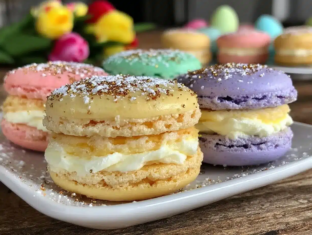 pastel mini macarons recipe preparation steps