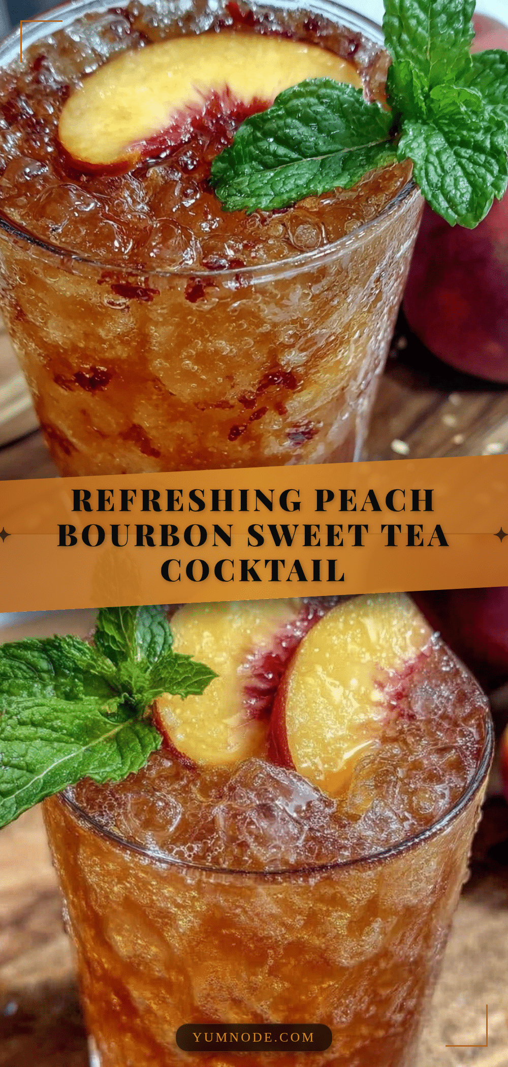 peach bourbon sweet tea cocktail recipe