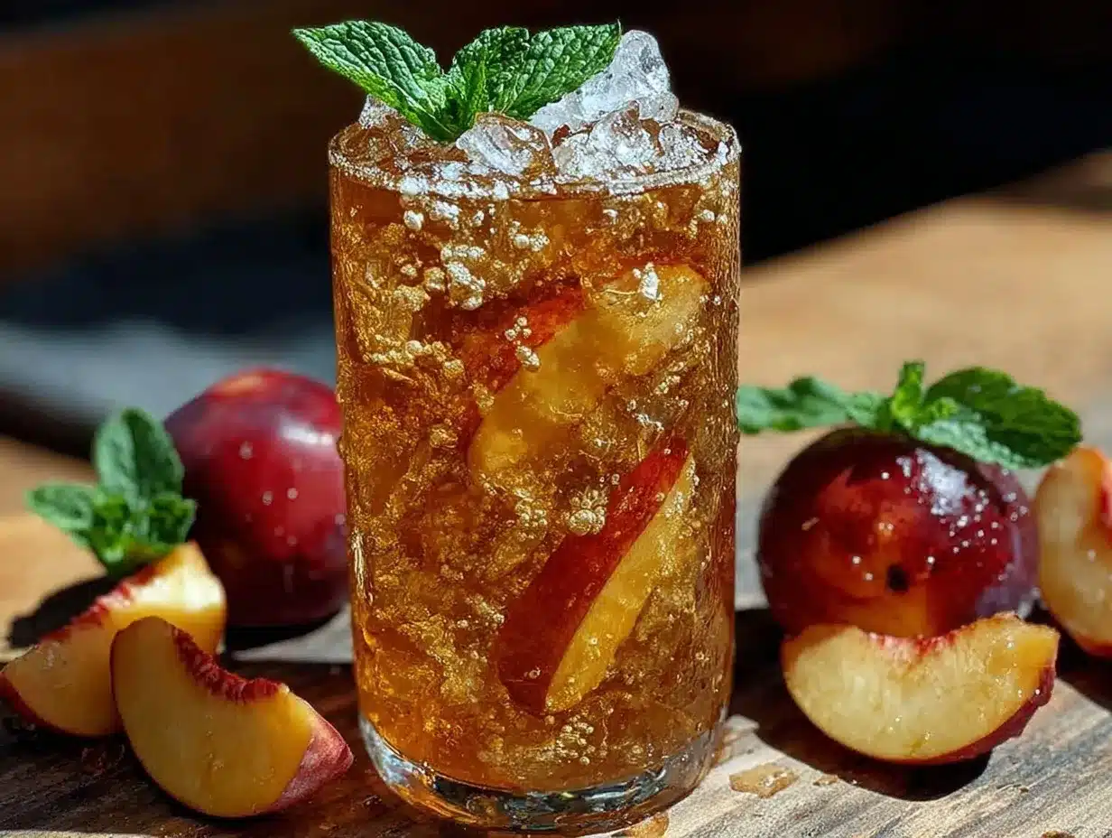 peach iced tea southern style preparation steps