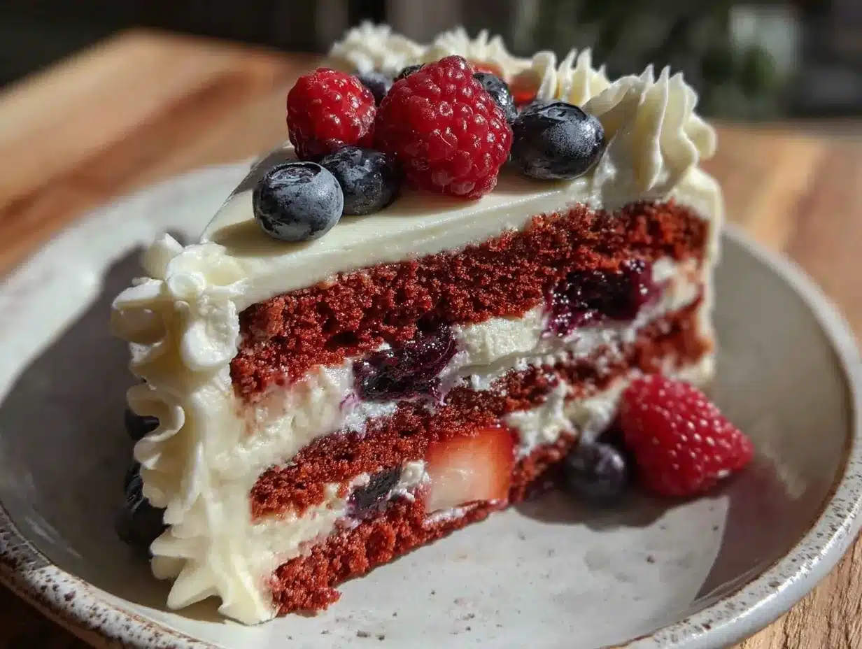 perfect red white and blue layer cake preparation steps