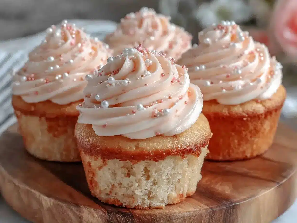 pink champagne cupcakes preparation steps