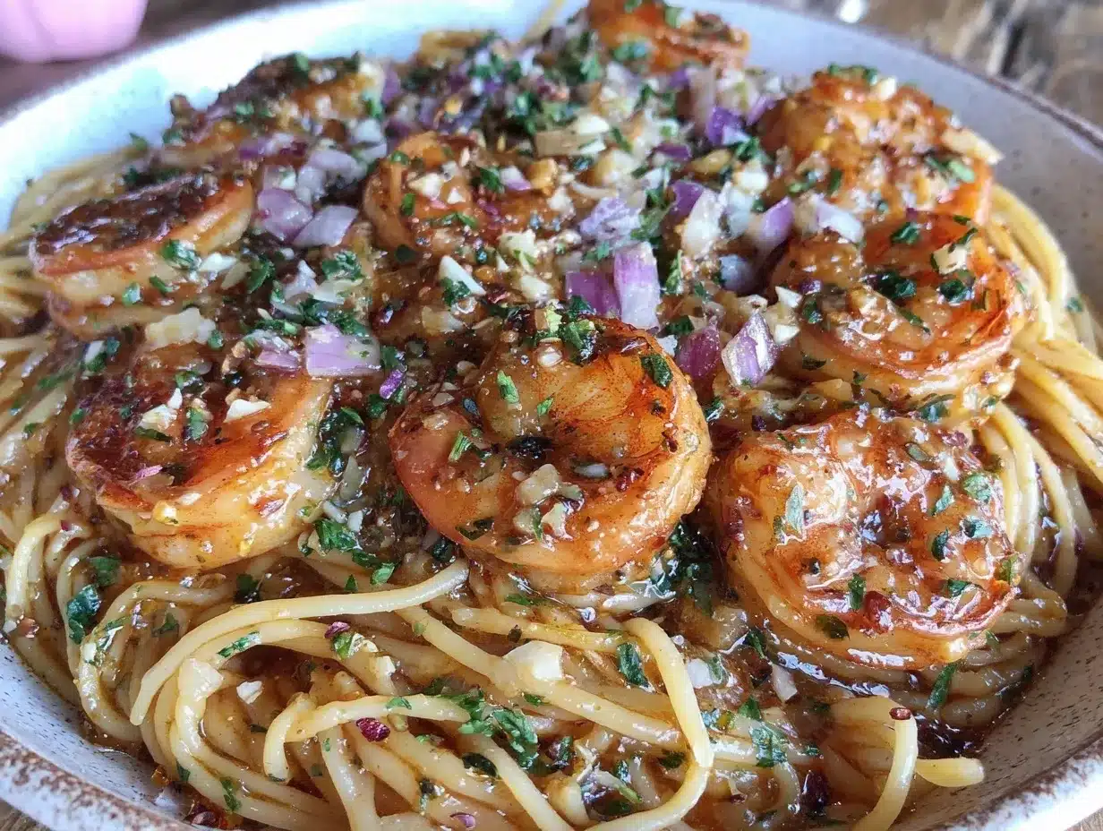 savory garlic shrimp pasta preparation steps