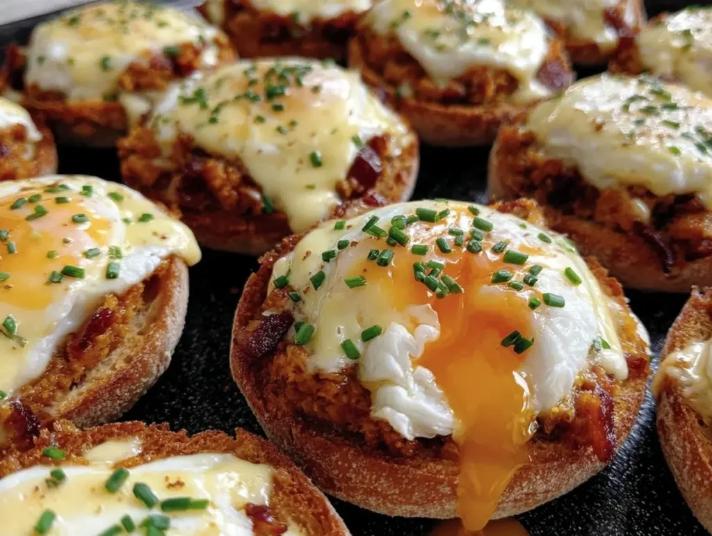sheet pan eggs benedict - featured image