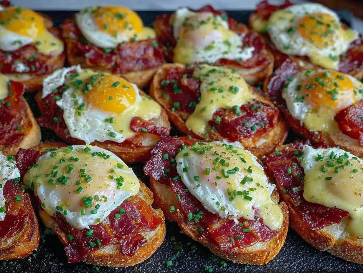 sheet pan eggs benedict preparation steps