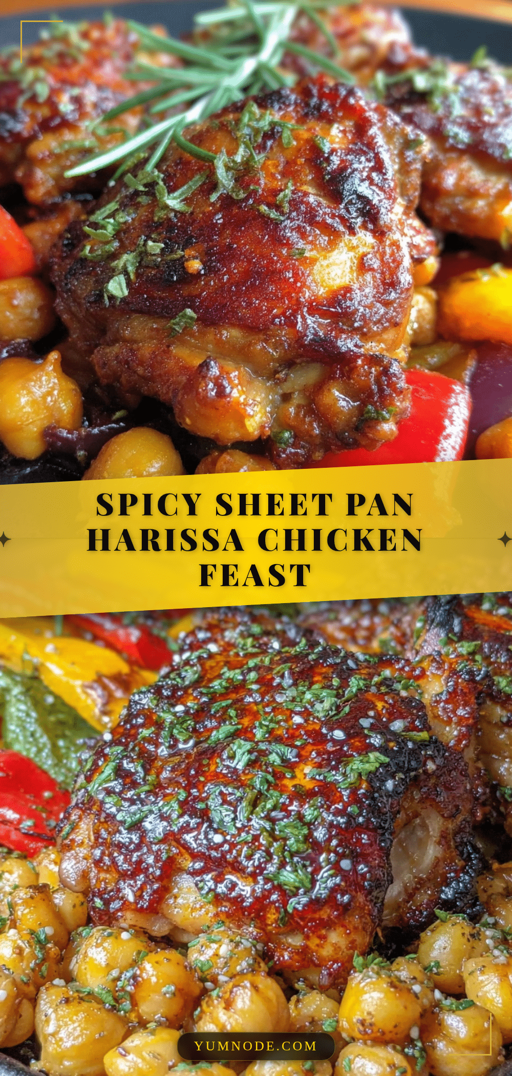 sheet pan harissa chicken recipe