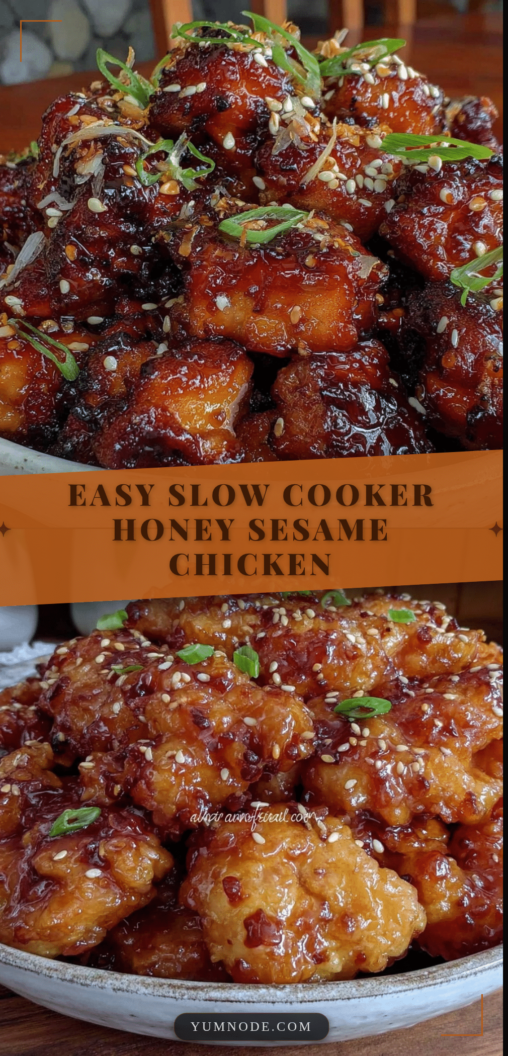 slow cooker honey sesame chicken recipe