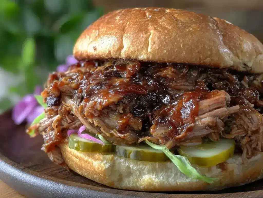slow cooker pulled pork sandwiches - featured image