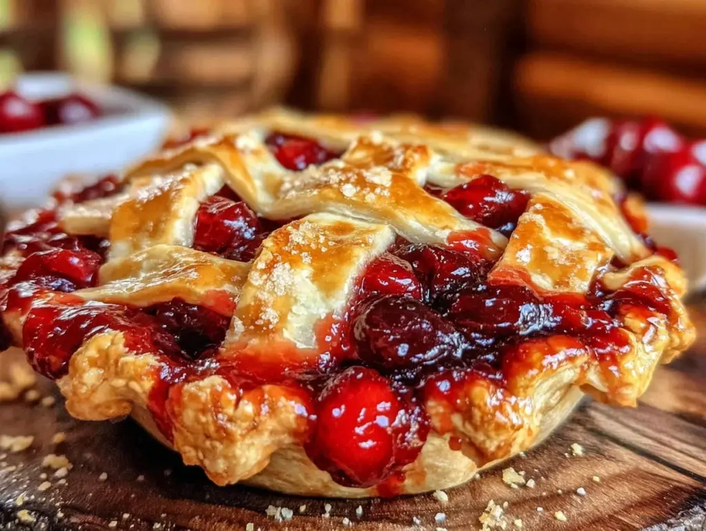 sour cherry lattice pie - featured image