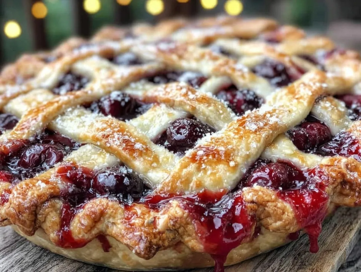 sour cherry lattice pie preparation steps