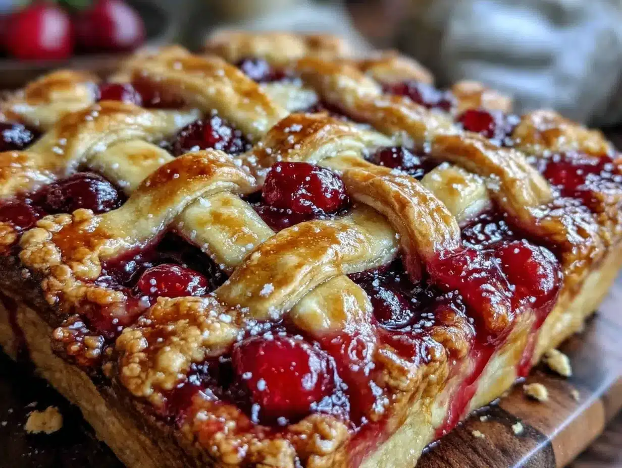 sour cherry lattice pie preparation steps