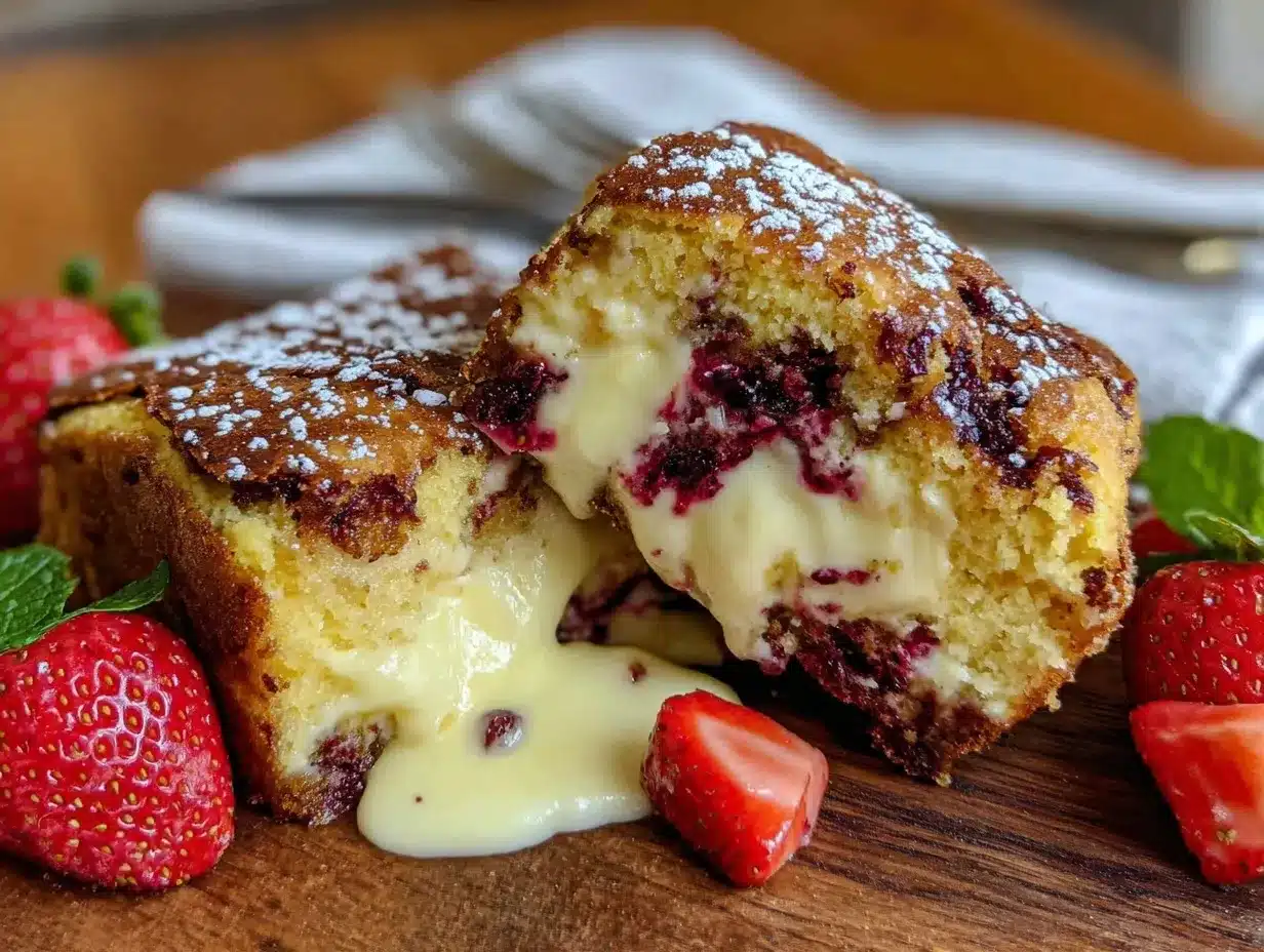 strawberry cream cheese earthquake cake preparation steps