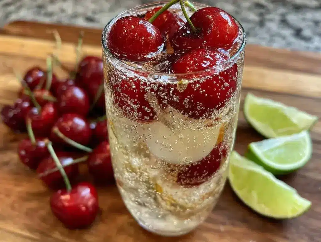 sugar-free cherry lime sparkling water - featured image