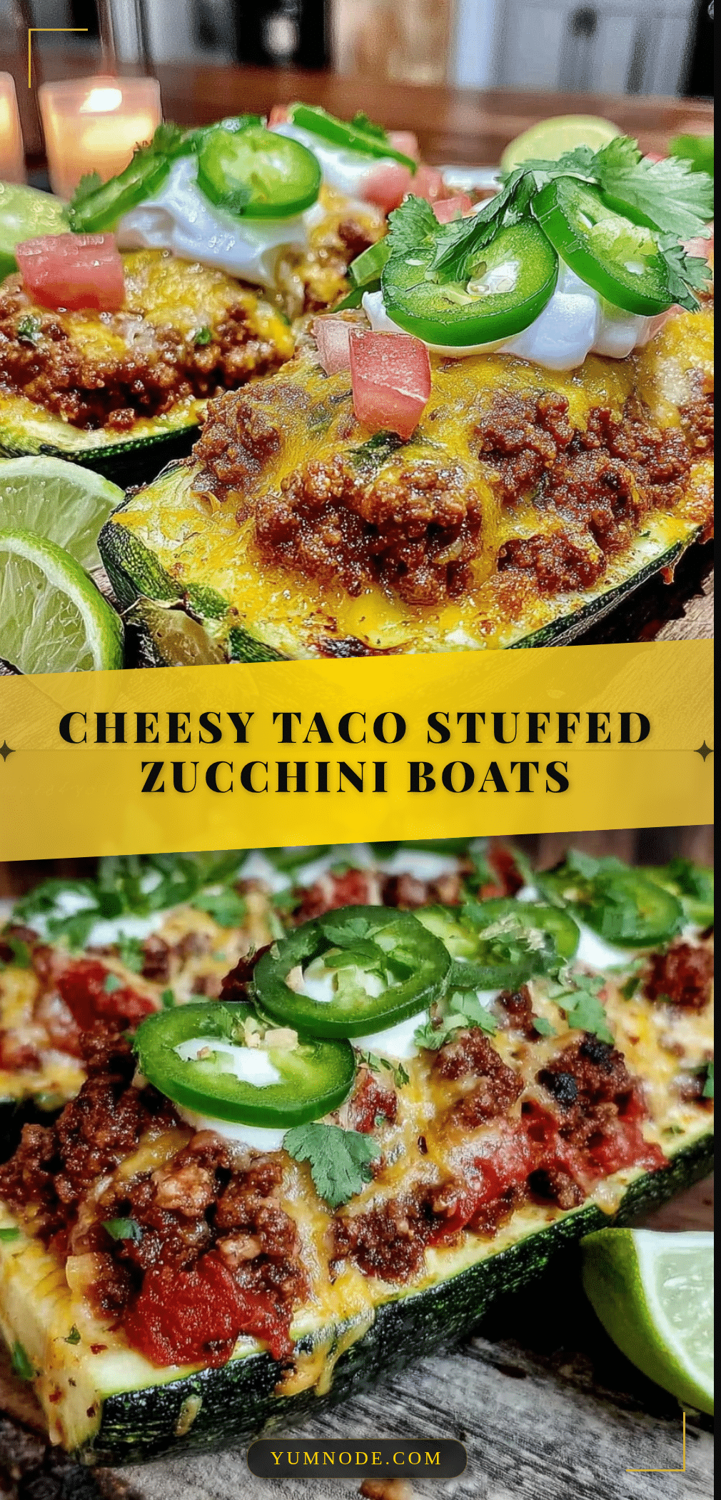 taco stuffed zucchini boats recipe