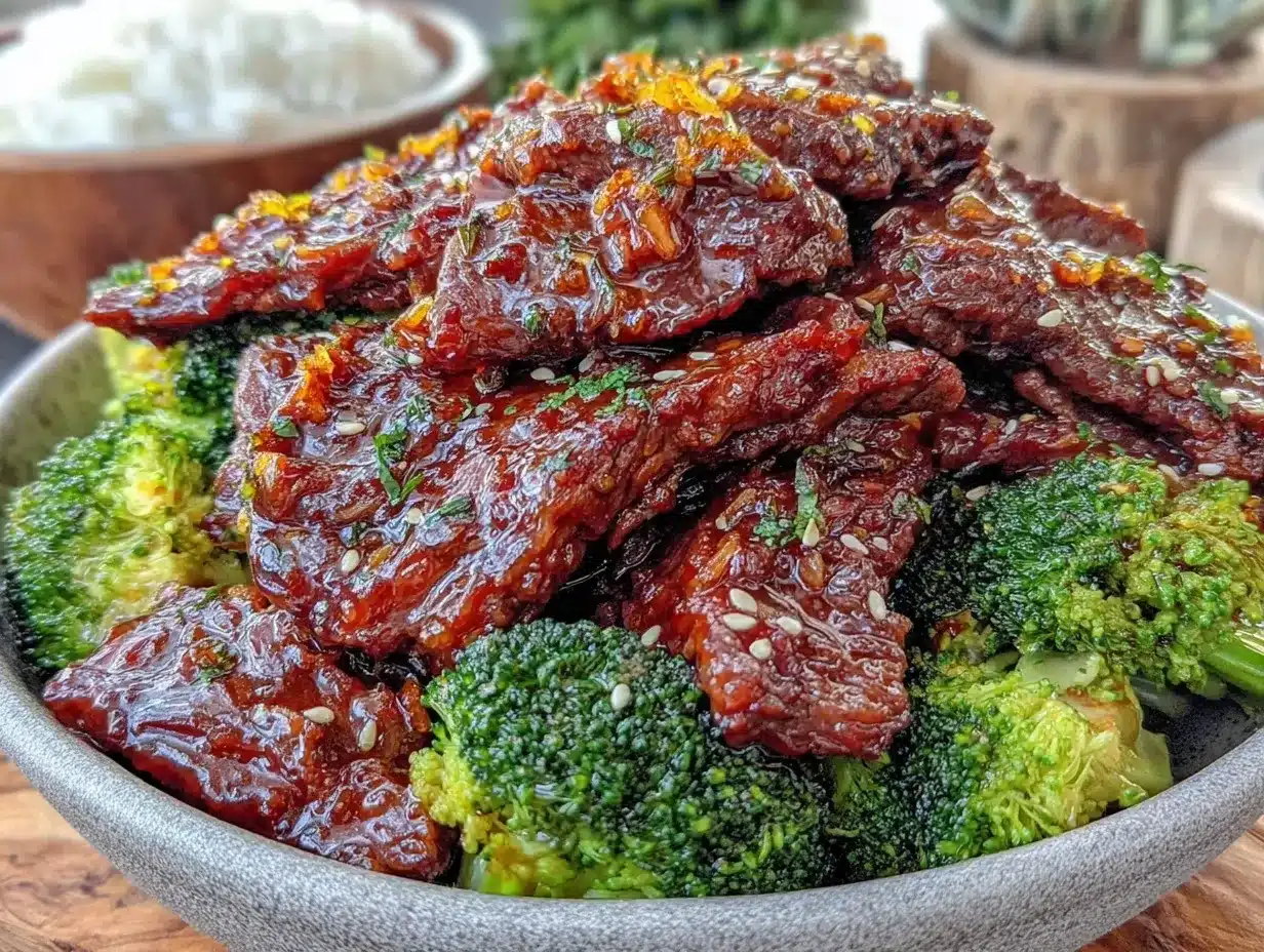 tender crockpot beef and broccoli preparation steps