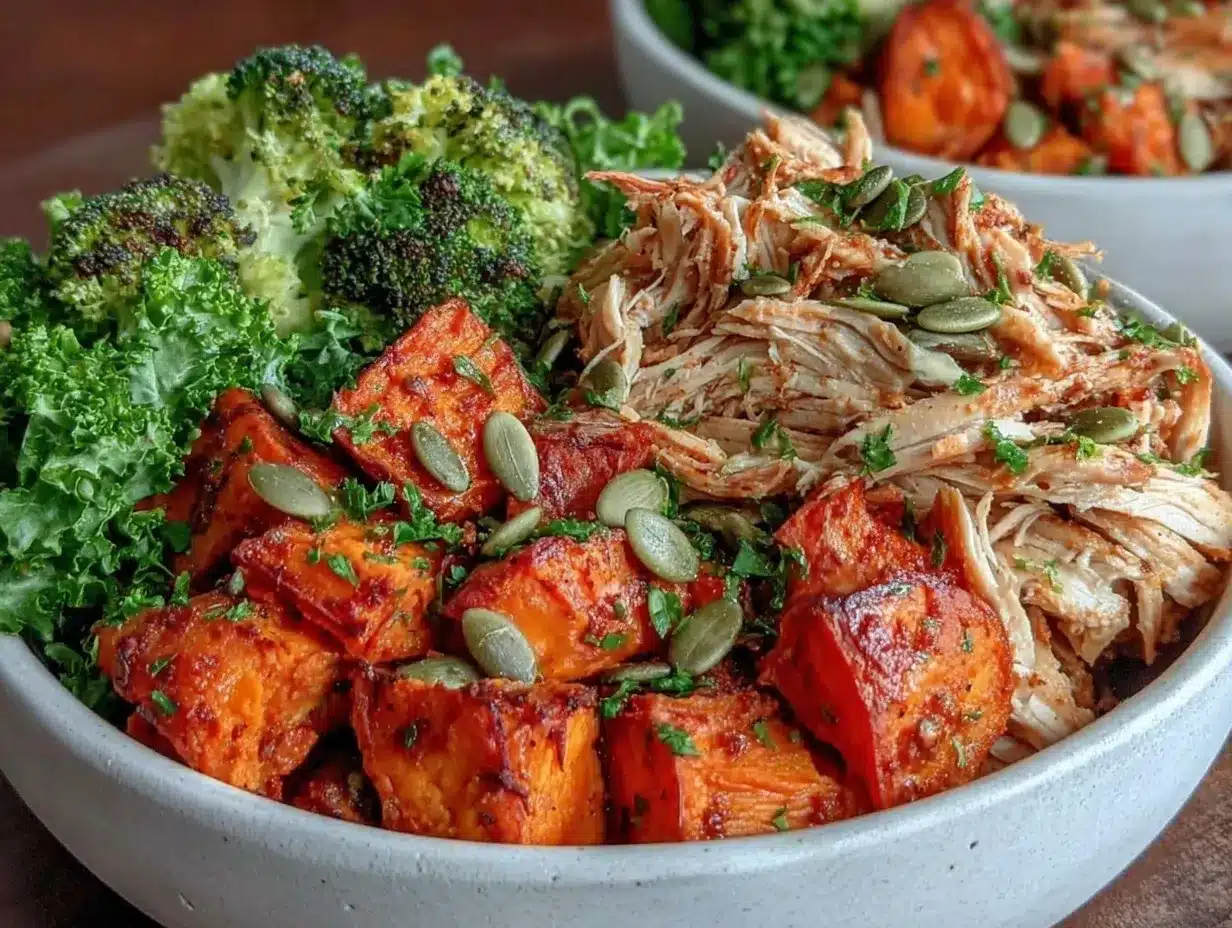 turkey and sweet potato bowls preparation steps