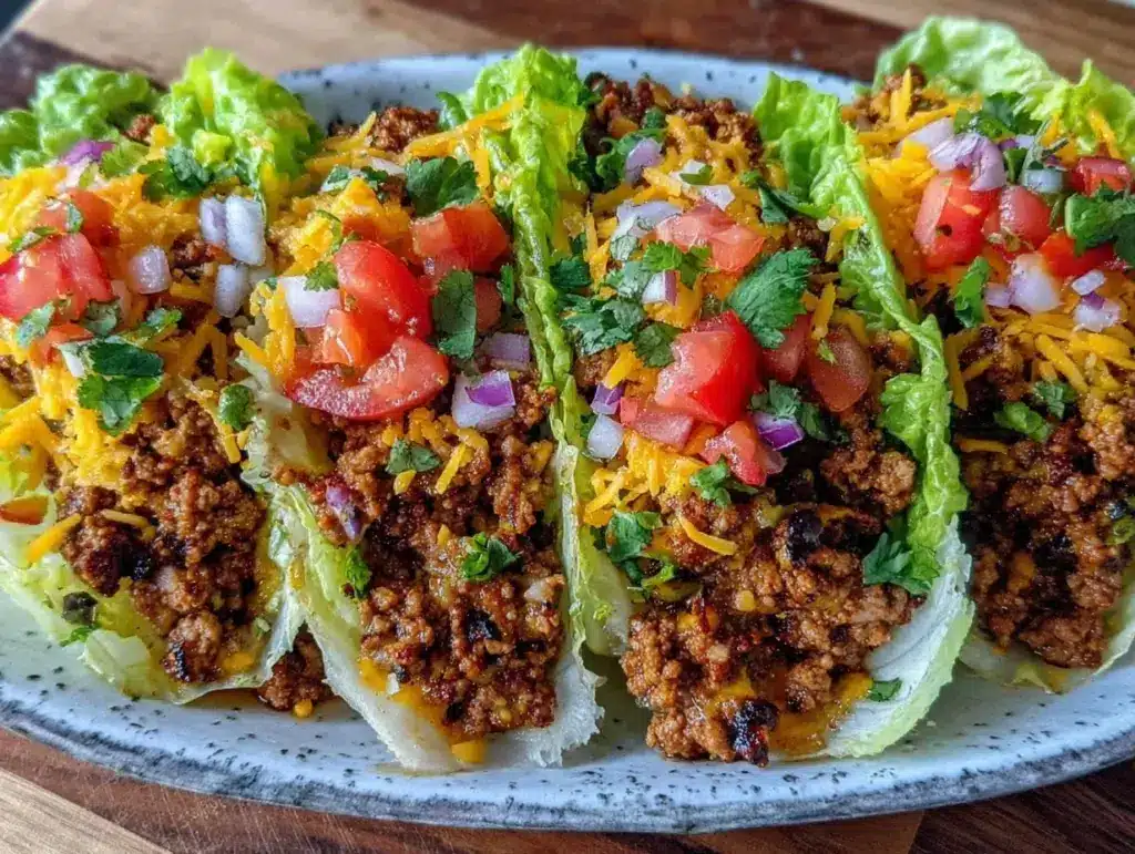 turkey taco lettuce wraps - featured image
