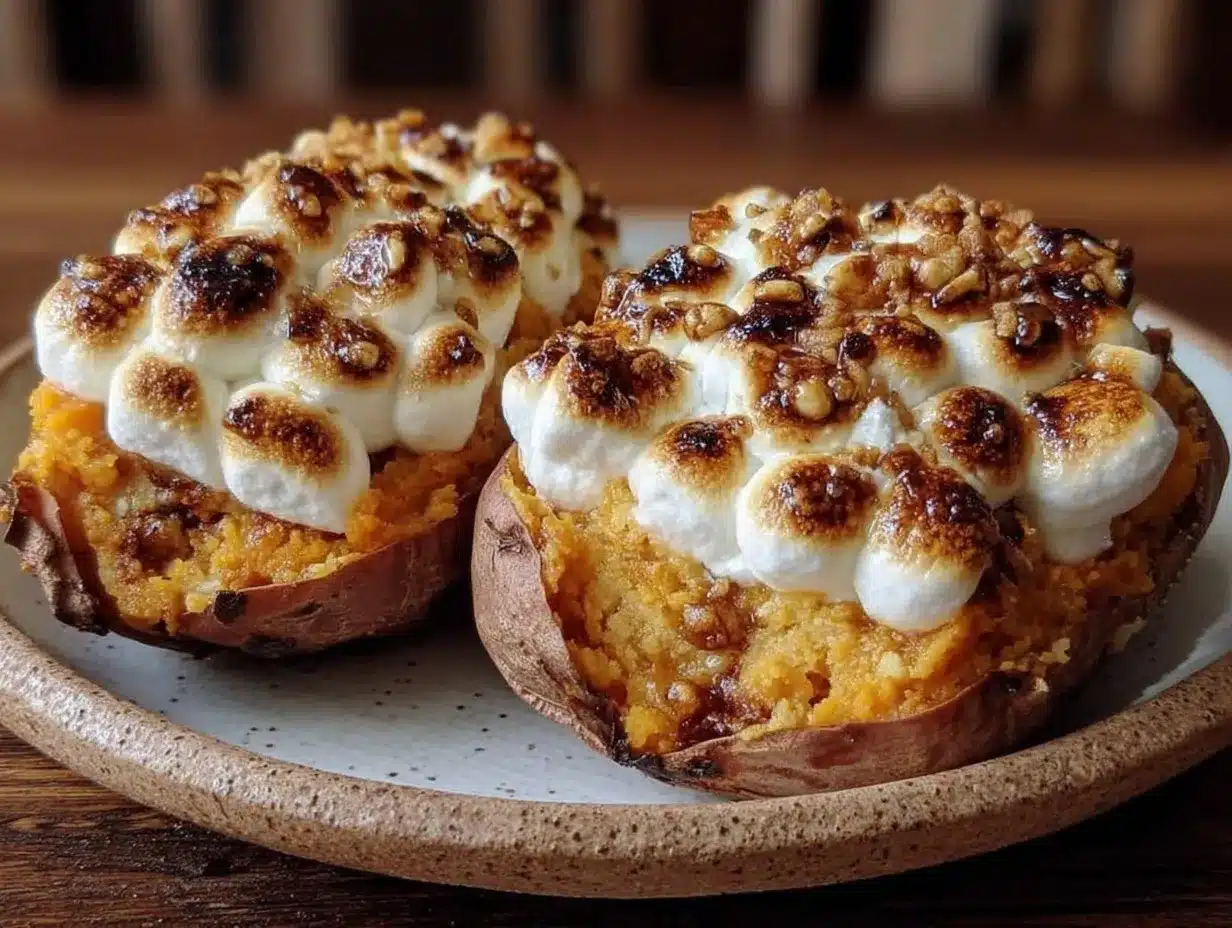 twice-baked sweet potatoes preparation steps