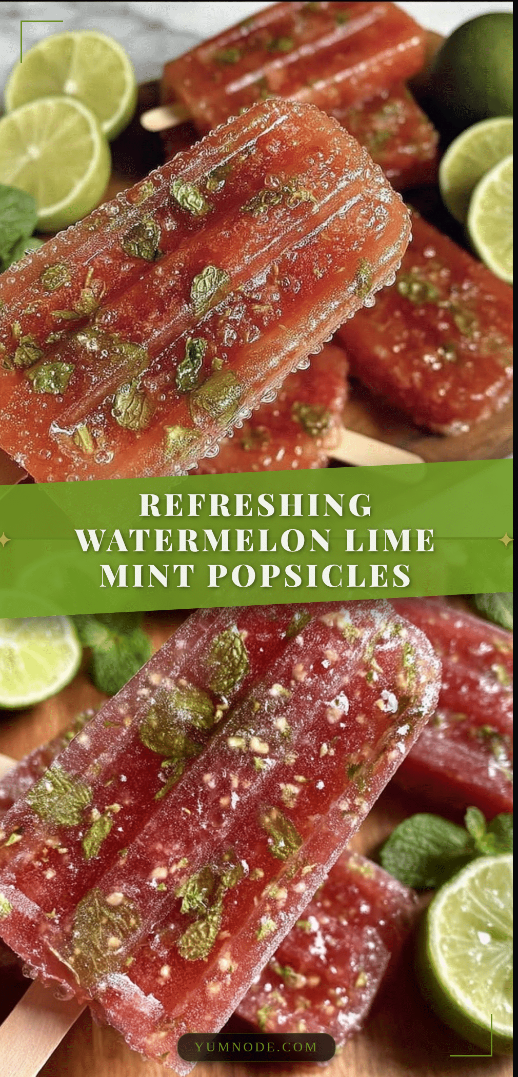 watermelon lime mint popsicles recipe