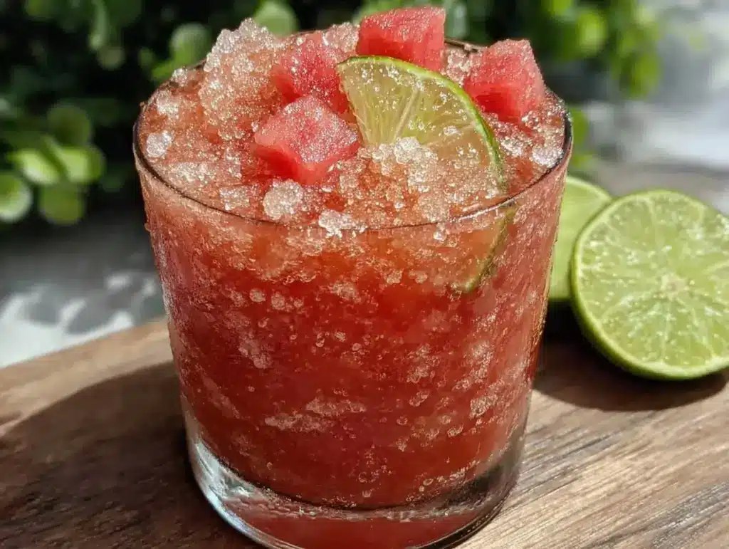 watermelon limeade slushie - featured image