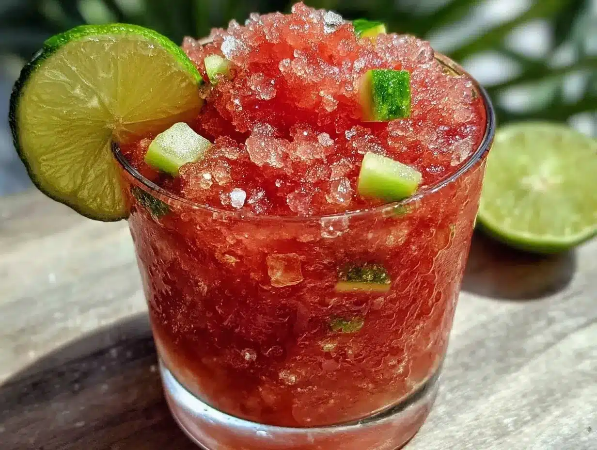 watermelon limeade slushie preparation steps