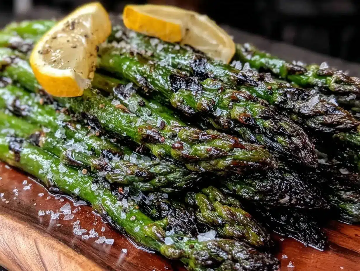 zesty grilled asparagus with lemon preparation steps